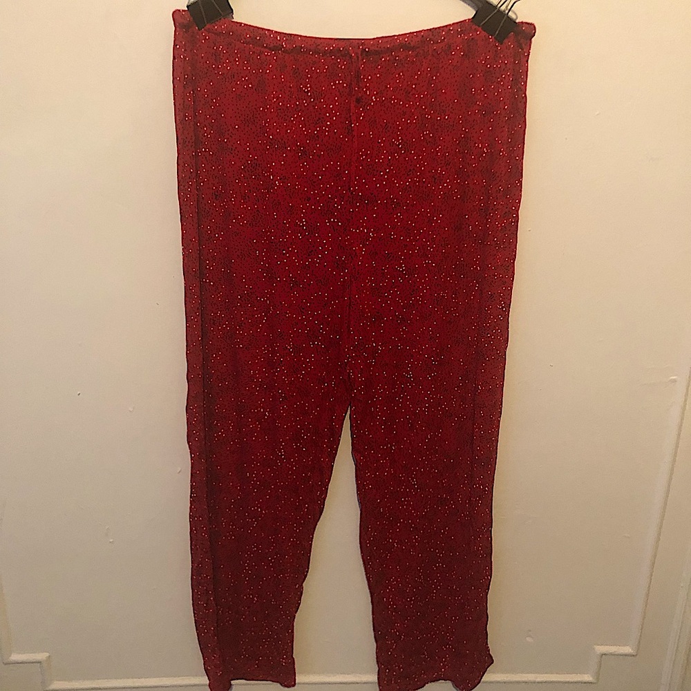 Red pajama pants with dots sz XXL